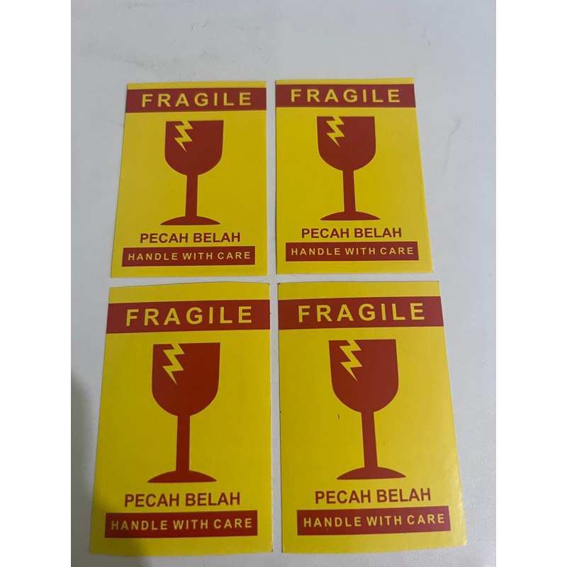 STICKER FRAGILE PAKET 100lembar