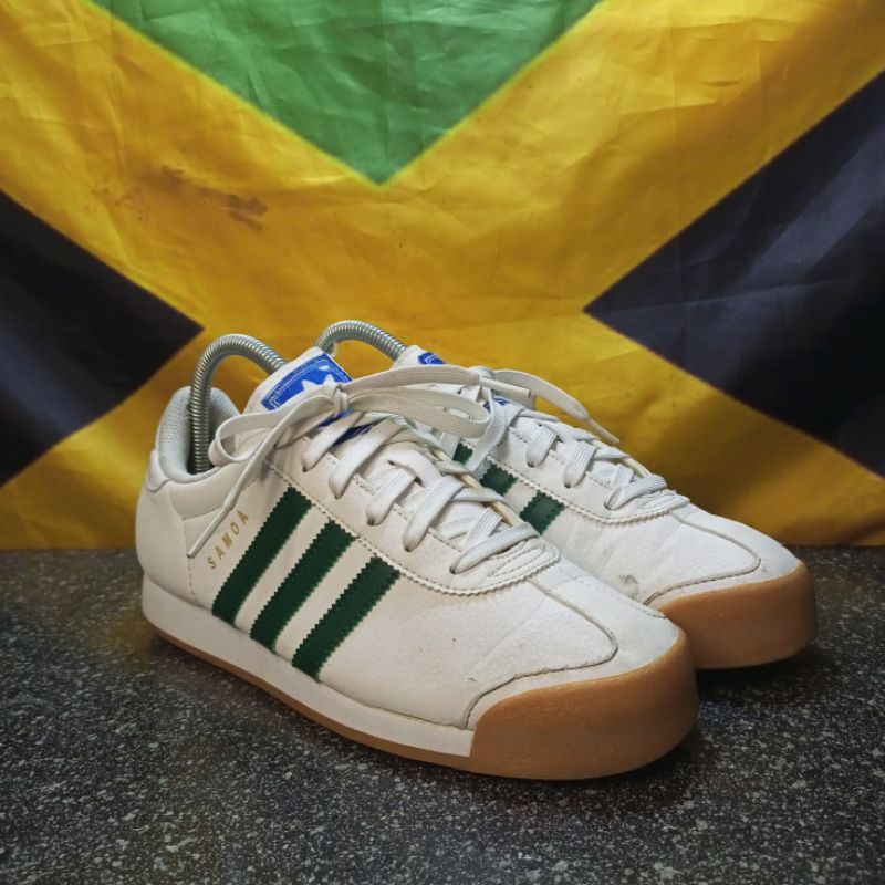 adidas samoa white green