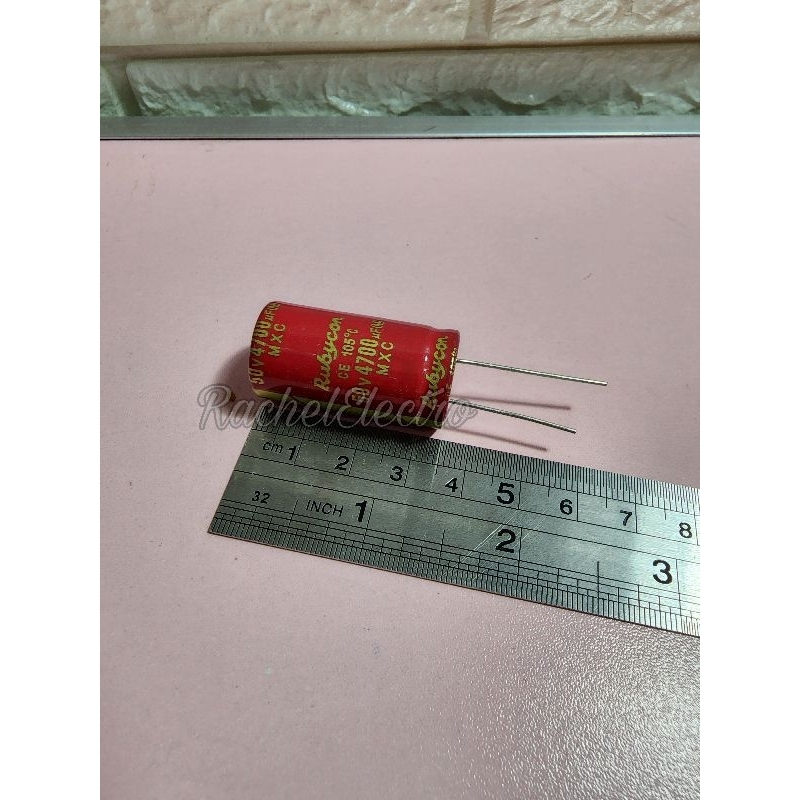 HARGA SATUAN ELCO 4700UF 50V RUBICON MERAH ELKO 4700 UF 50 V RUBYCON RED