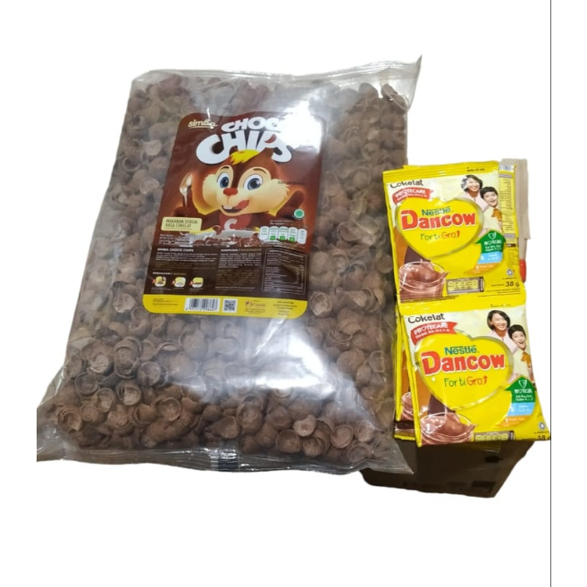 

PAKET MURAH SEREAL SIMBA CHOCO CHIP 1kg + 1renceng SUSU DANCOW COKLAT/PUTIH/PAKET MURAH SARAPAN