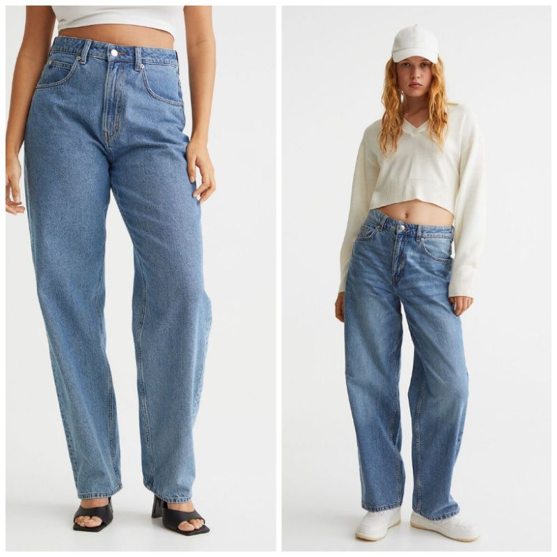 celana baggy jeans | h&m 90'S baggy jeans high waist