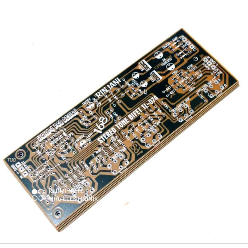 PCB TONE CONTROL STEREO BIFET TL074 168