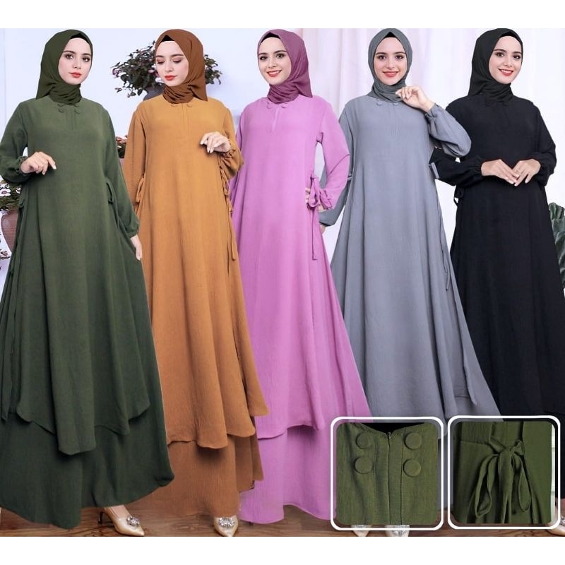 GAMIS MALAYSIA CRINGKLE AIRFLOW//COD//PREMIUM QUALITY