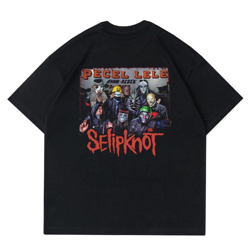 BAJU KAOS PARODY SELIPKNOT “PECEL LELE” | T-SHIRT KAOS PARODY SELIPKNOT PECEL LELE | BAJU KAOS OVERS