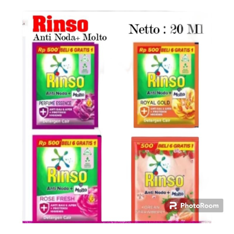Rinso molto cair sachet 20 ml (random)