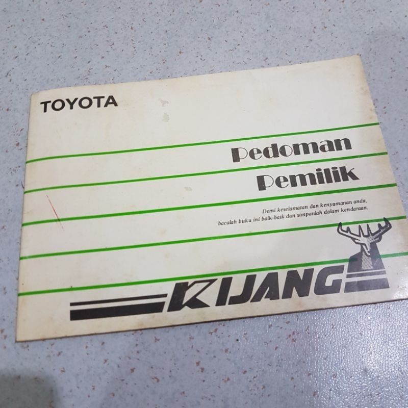 Buku manual book Pedoman Pemilik Kijang jadul cetakan 1989 item 2