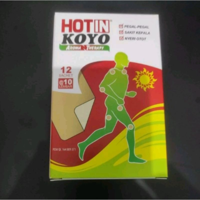 HOT IN KOYO AROMATHERAPY / PEGALINU MASUK ANGIN 1 BOX ISI 12 SACHET