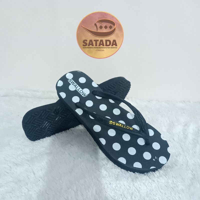 Sandal Jepit Karet Swallow Nice Pulkadot Original ( Bisa Lusinan )
