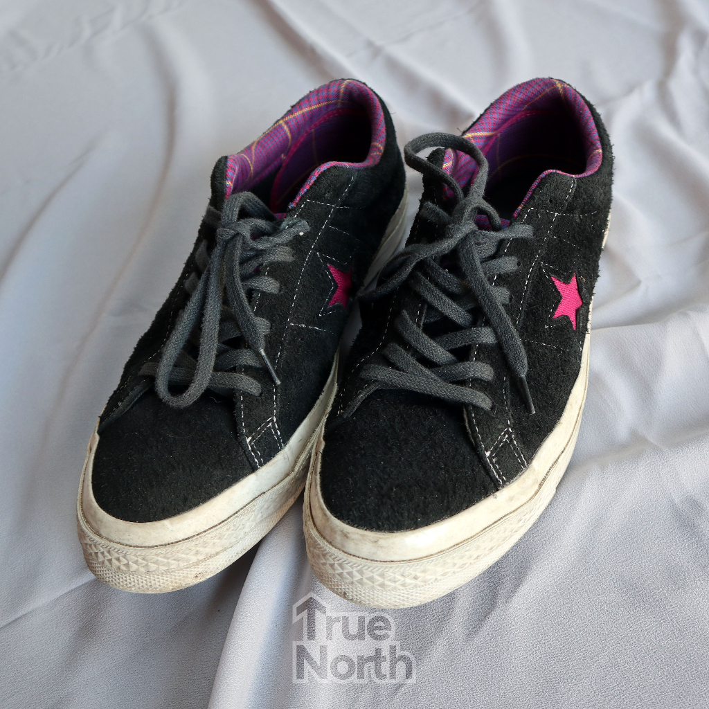 Converse - One Star Suede Seasonal Colors-Black/White/Rose Maroon-Twisted Prep