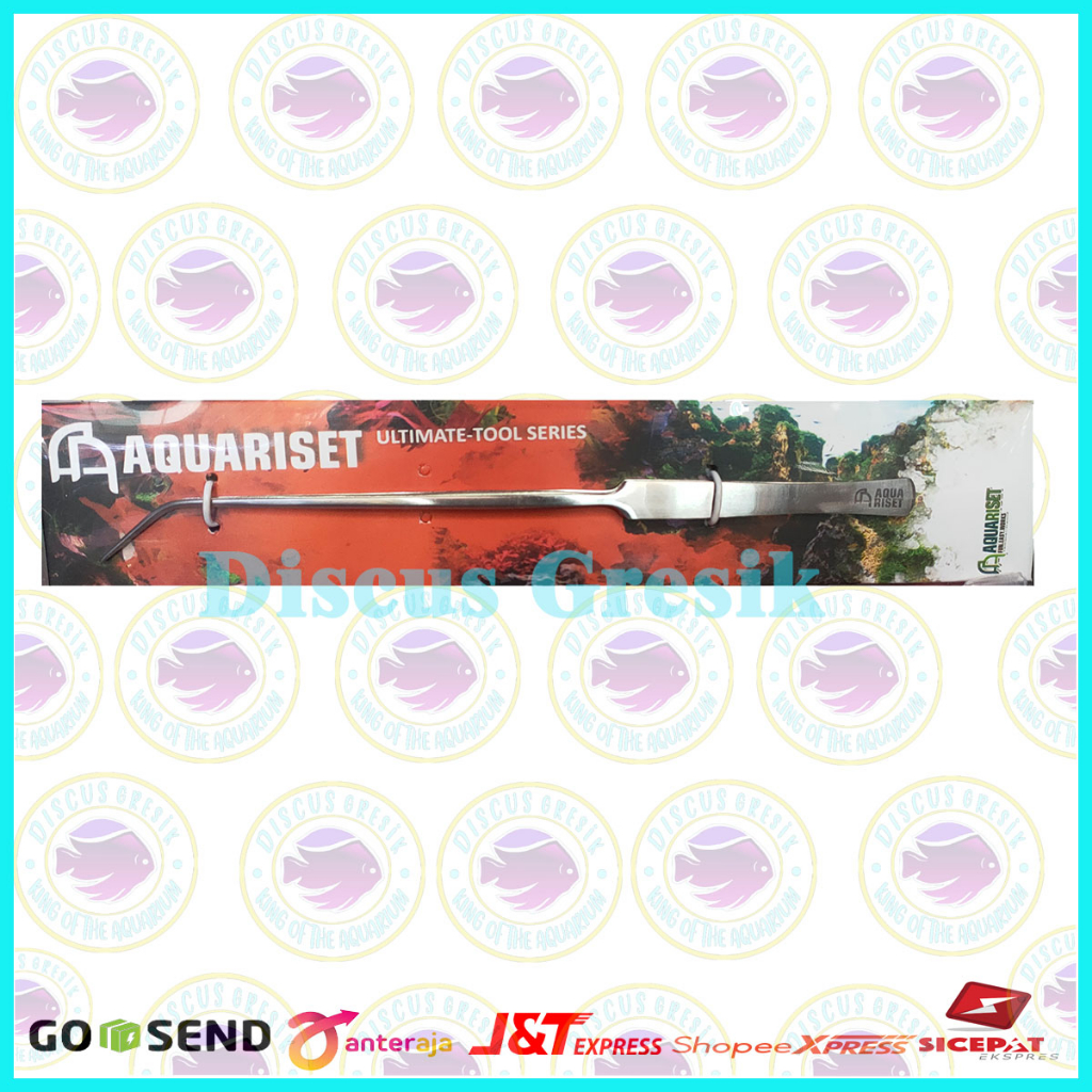 Pinset Bengkok / Ultimate Bend Tweezers Aquariset - Pinset 25cm Untuk Menanam Tanaman Aquascape Akua