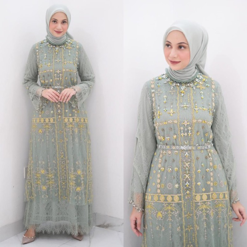 (READY SIAP KIRIM) Lulla Dress Jade Green Size S By Sarah The Label