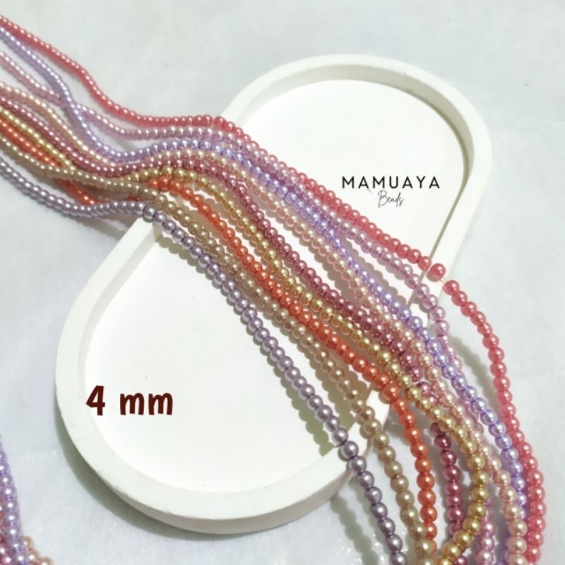 Mutiara Sintetis 4mm Mutsin Part 2 Payet Manik-manik - Mamuaya Beads