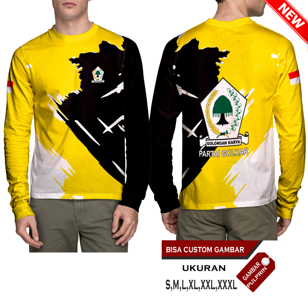 Pakaian Baju Kaos Partai Golkar Pemilu 2024 Pull Printing