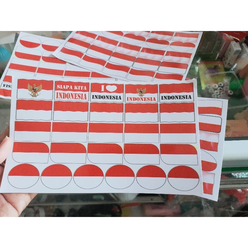 

Stiker pipi bendera merah putih isi 26 pcs