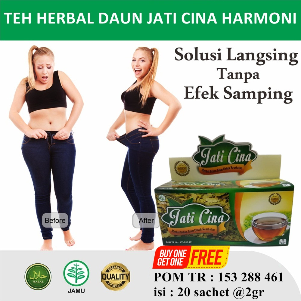 

BELI 1 GRATIS 1 teh celup herbal jati cina harmoni pembakar lemak perut buncit obat pelangsing badan original