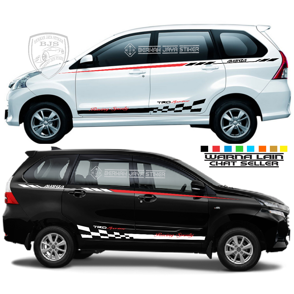 Stiker Mobil Avanza Sticker Cutting Xenia List Samping Body Ertiga Variasi Sigra Aksesoris Calya Set
