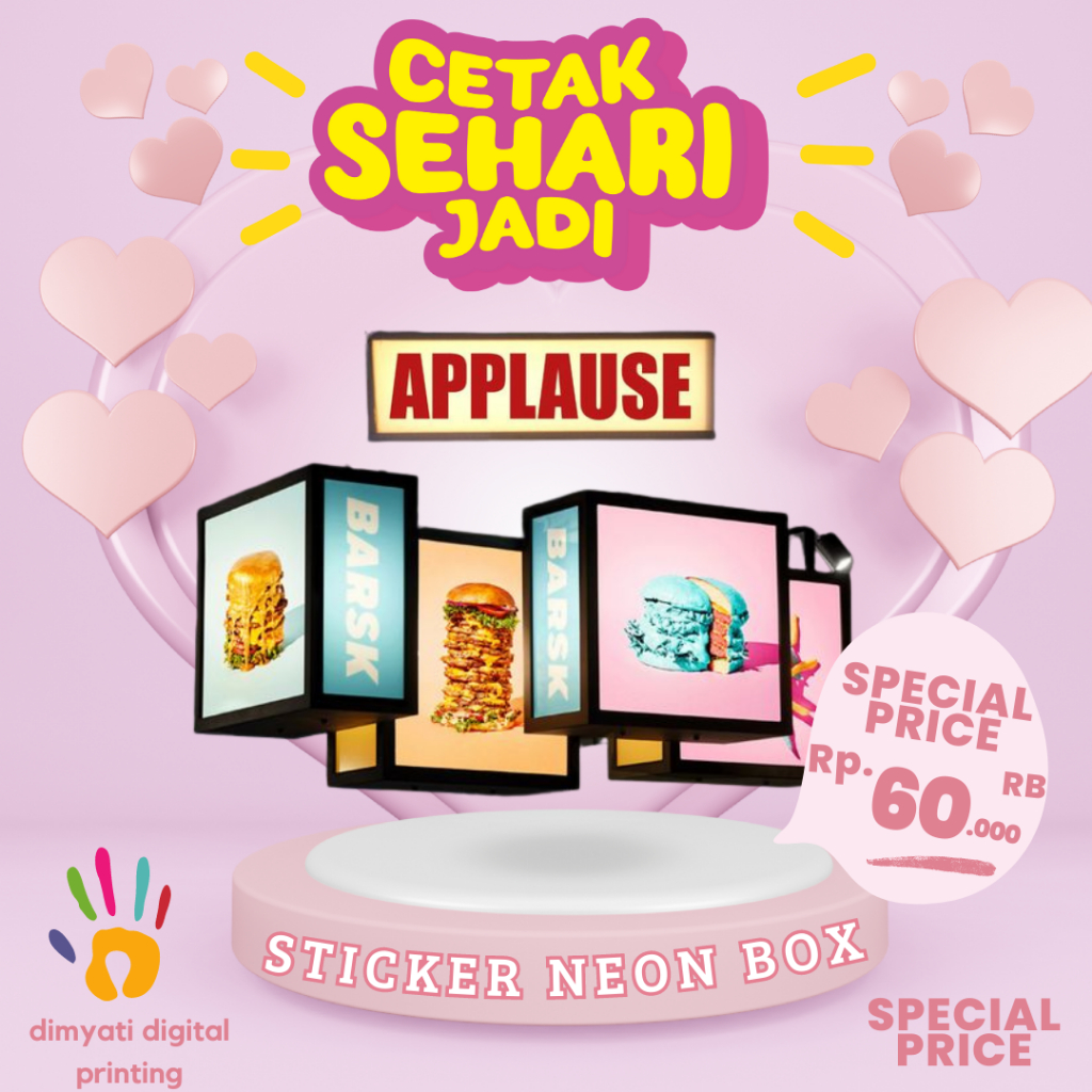 

Sticker Neon Box Anti Air - Bahan Sticker Ritrama Vinyl - SEHARI JADI