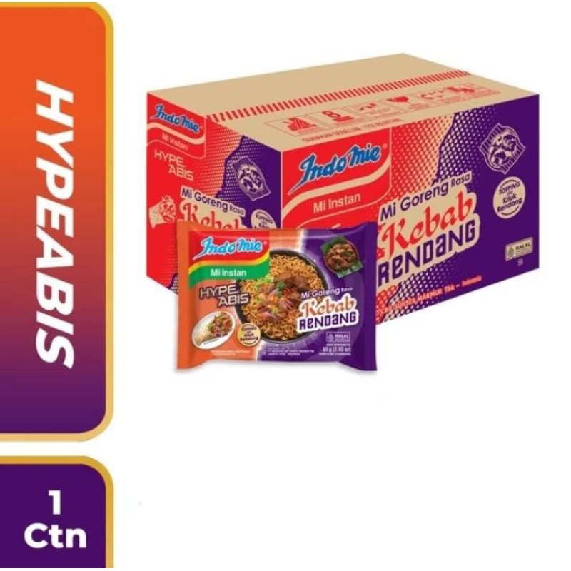 

1 Dus isi 40 Pcs - Indomie HypeAbis Kebab Rendang