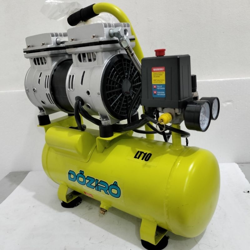MESIN COMPRESSOR LISTRIK "DOZIRO" 10LITER TANPA OLI ||KOMPRESOR LISTRIK 10LITER TANPA OLI