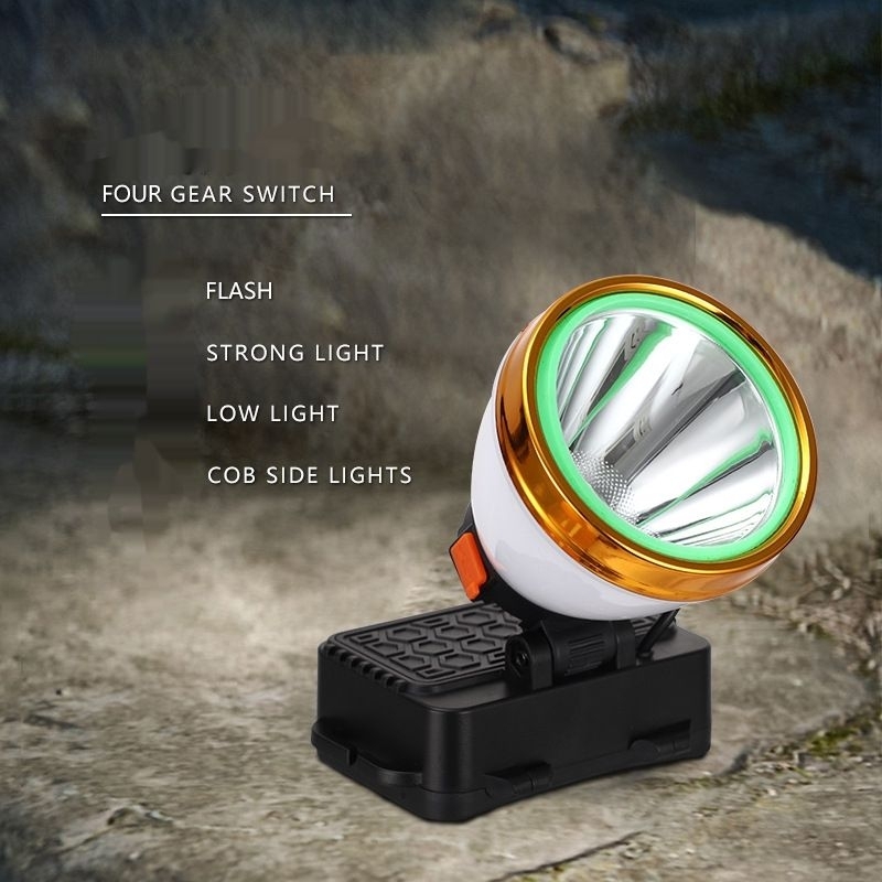 Senter Kepala 80Watt + Lampu Samping / Head Lamp Anti Air