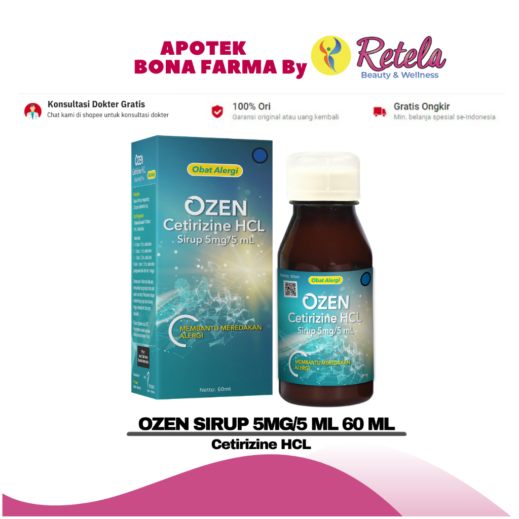 OZEN 5MG SYRUP 60ML ( Cetirizine HCL )
