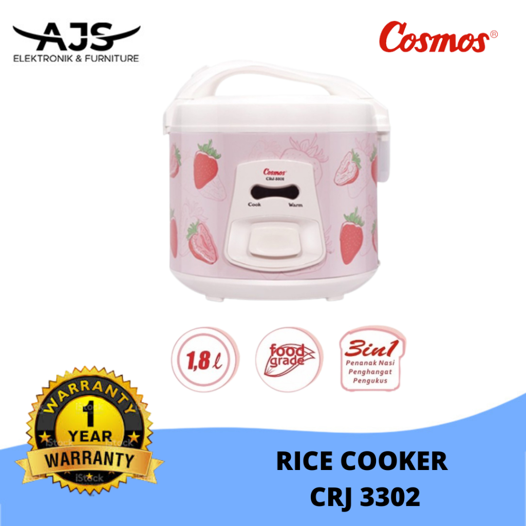 RICE COOKER COSMOS CRJ-3302 / CRJ3302 / CRJ 3302 , magic com 3 in 1