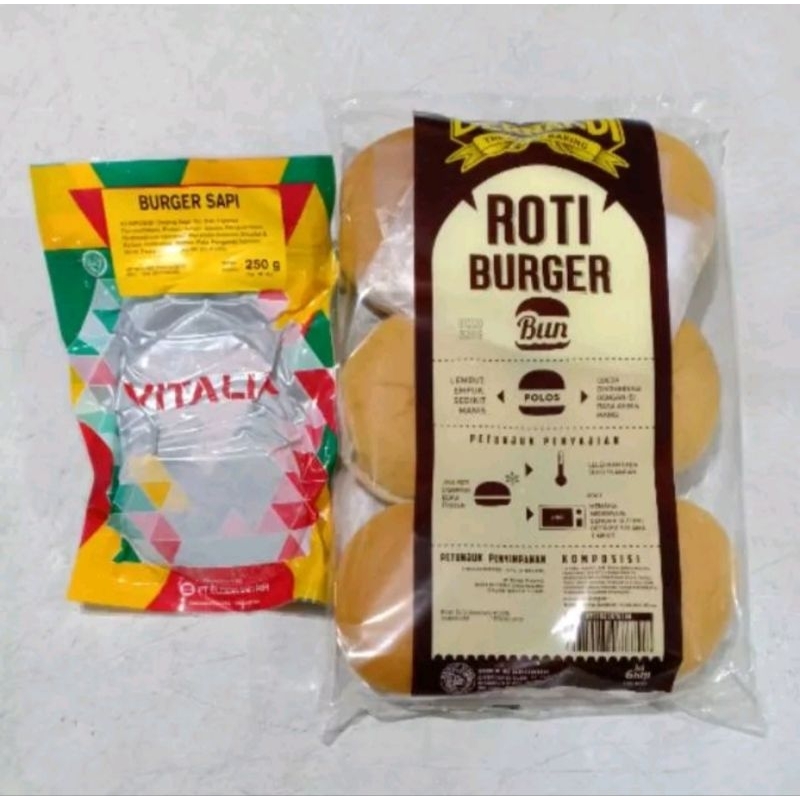 

[PAKET] Bernardi burger polos + VITALIA isian burger 10s