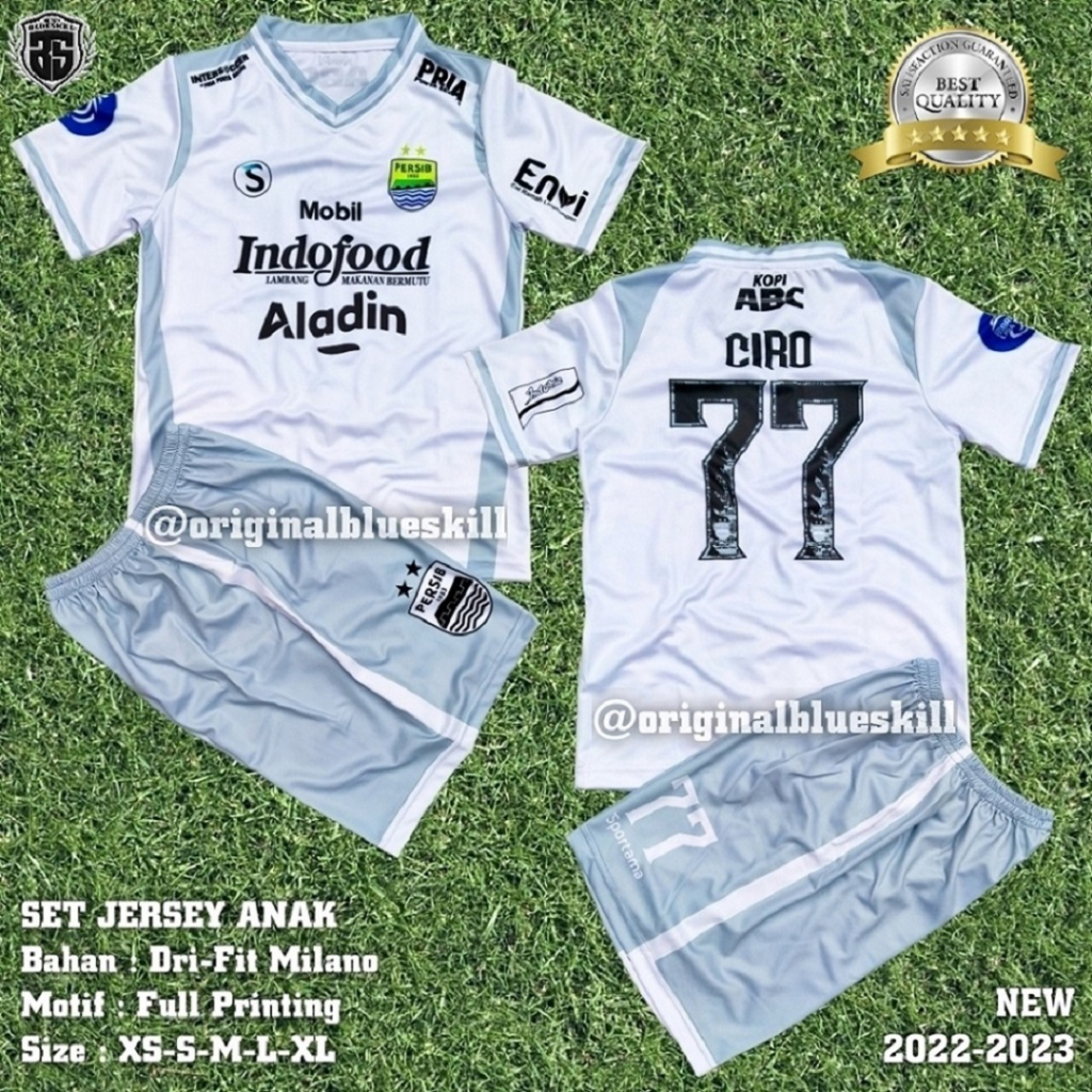 Setelan baju persib anak terbaru 2022/2023 / pakaian olahraga anak setelan jersey persib / jersey persib setelan sepak bola anak / jersey persib anak terbaru