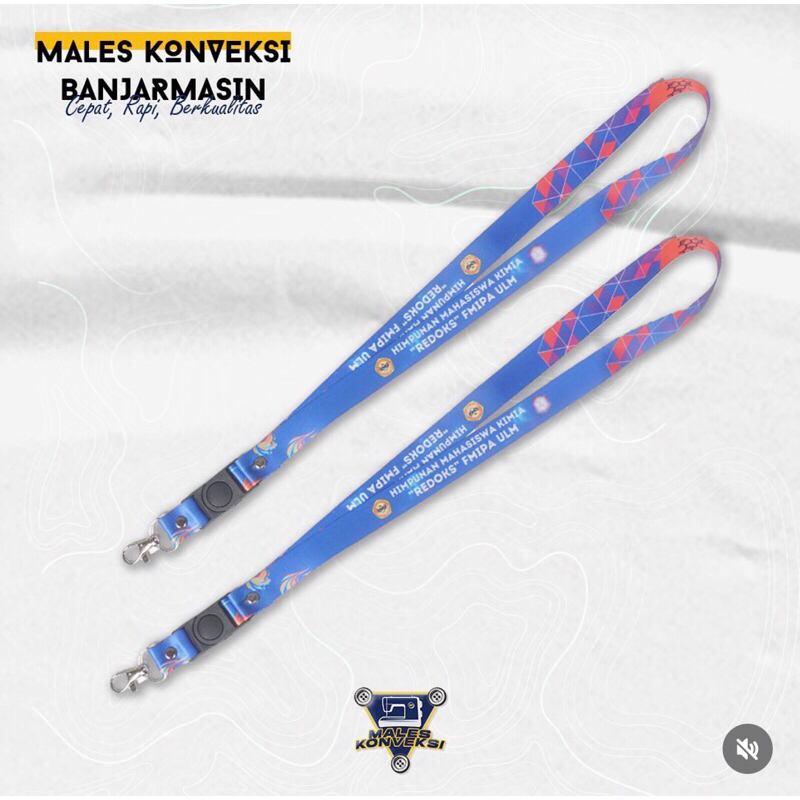 

Cetak Custom Tali ID Card Lanyard Full Color 2 Sisi Terbaik