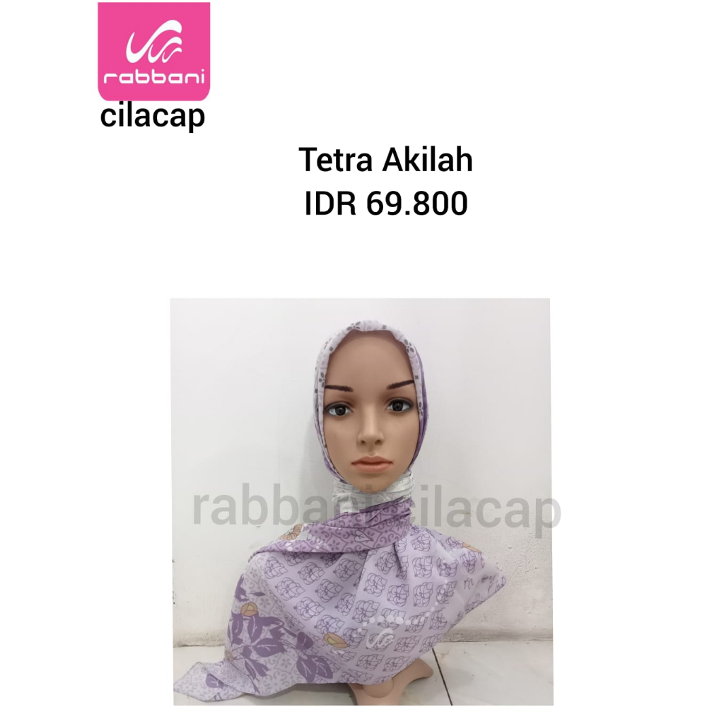(RABBANI) KERUDUNG/JILBAB SEGIEMPAT MOTIF [KRD TETRA AKILAH]
