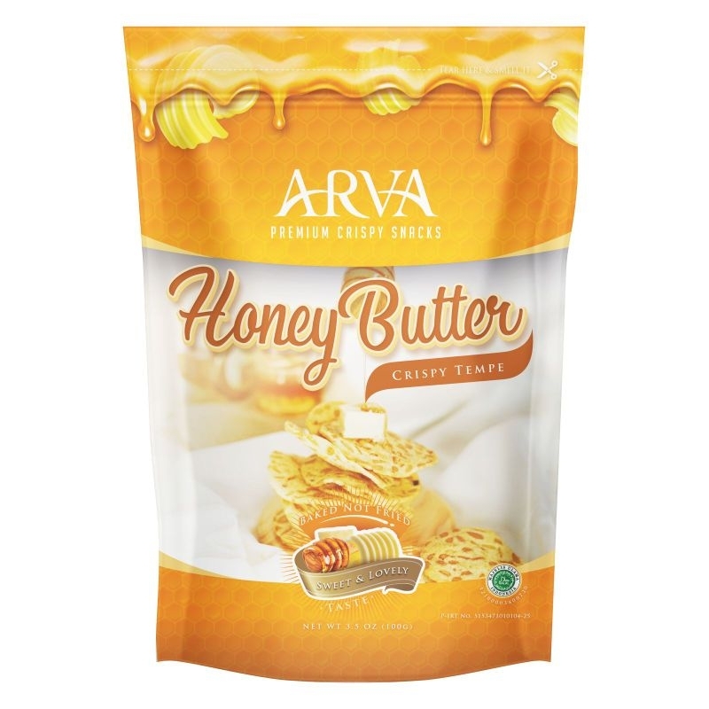 

ARVA Keripik Tempe Crispy Premium NO MSG & NO FRIED - Honey Butter