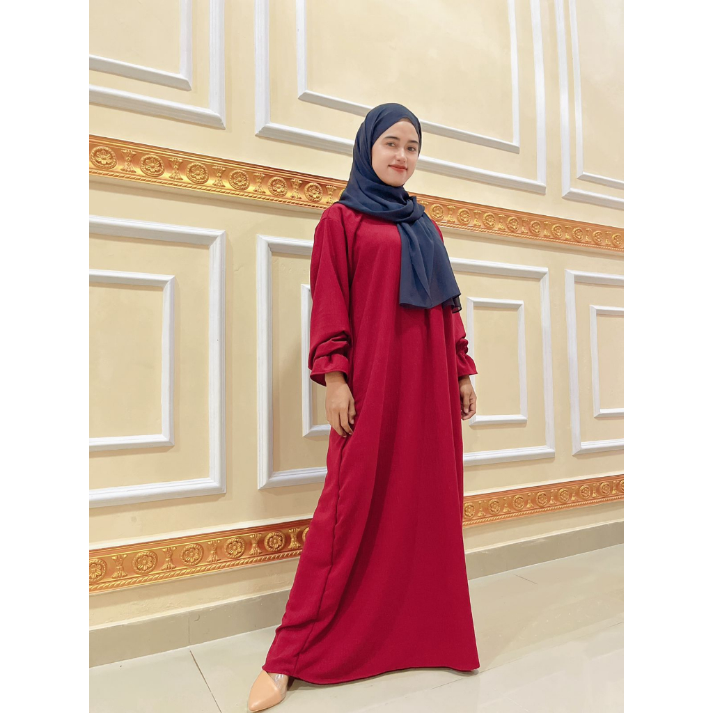 Madinah Dress Cringkel Airflow Gamis Madinah Cringkel