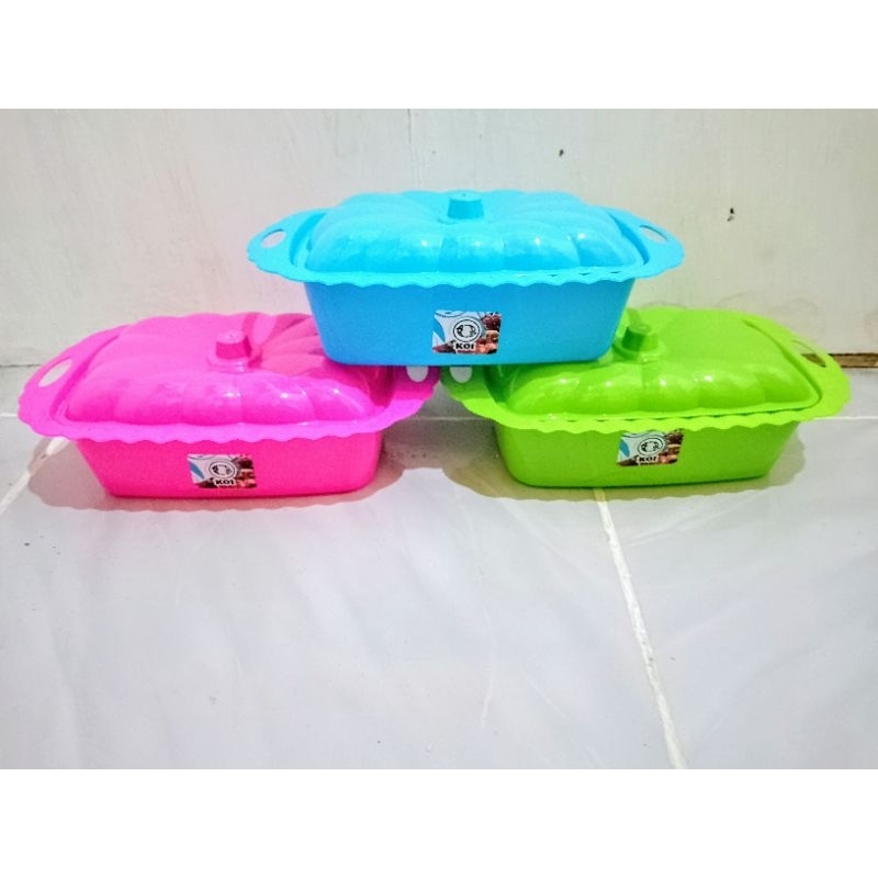 Tempat Sayur plus Tutup plastik / Wadah Sayur plus Tutup / Wadah buah / wadah sayur prasmanan  Tempa