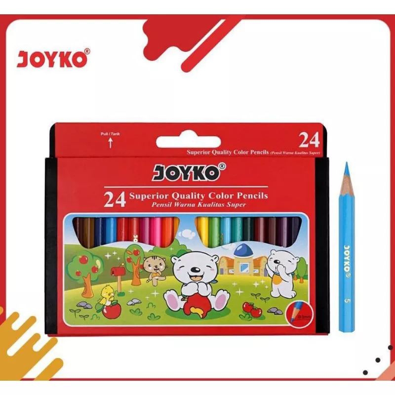 

PENSIL WARNA 24 WARNA PENDEK JOYKO ( isi 24)