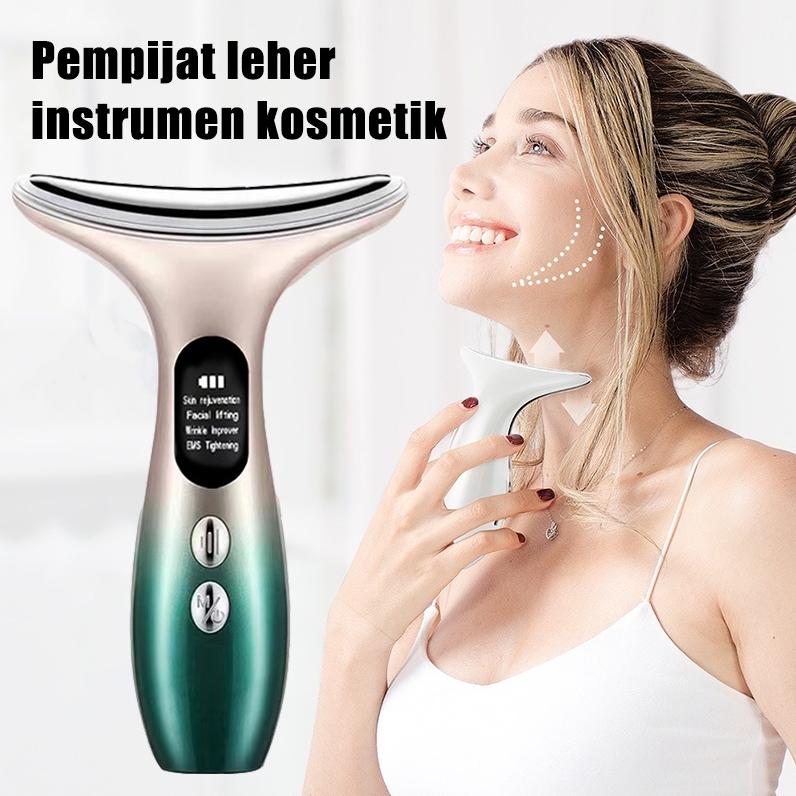 Leher Anti Kerut Dagu Ganda Pesan getar wanita perawatan Wajah Perangkat pemuas Kecantikan Terapi Fo