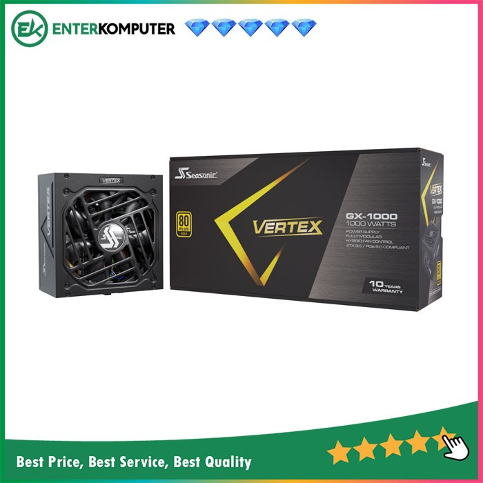 Seasonic VERTEX GX ATX 3 GX-1000 1000W - Fully Modular - 80+ Gold Certified / PSU 1000 Watt