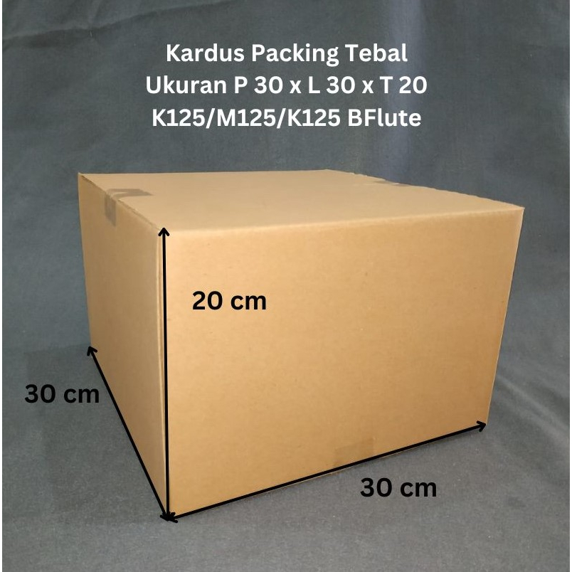

Kardus Packing Tebal P30 cm x L30 cm x T20 cm Bflute K125/M125/K125