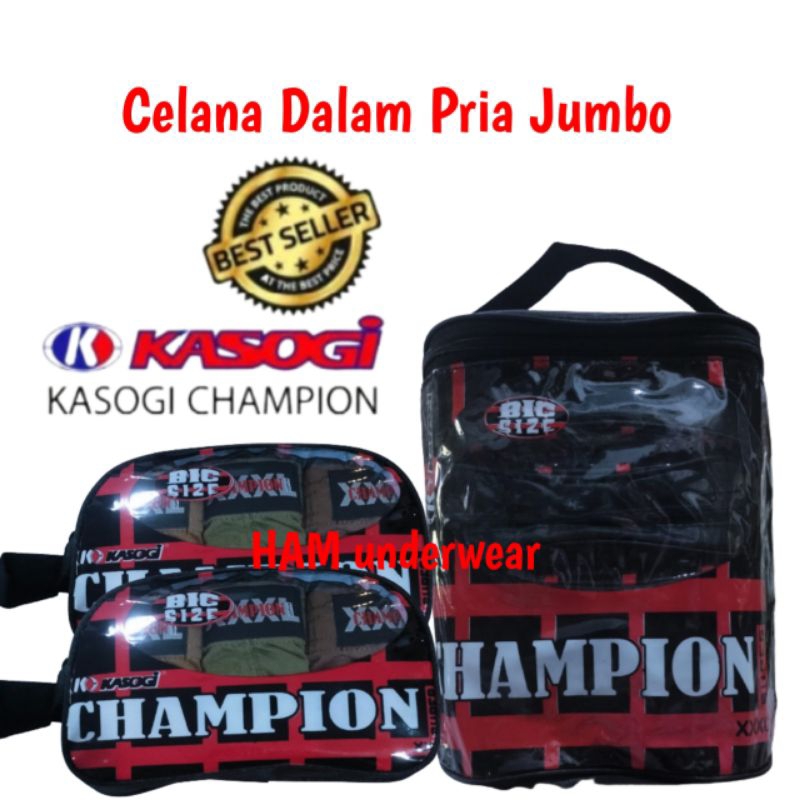3pcs Celana Dalam Pria Kasogi Champion XXXL jumbo