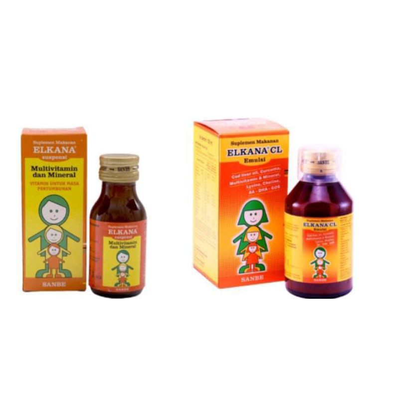 Elkana Syrup 60ml & Elkana CL 120ml/ Membantu Memenuhi Vitamin/ Mineral