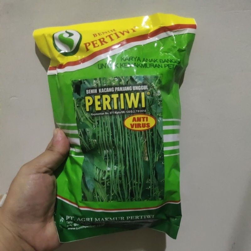 Benih kacang panjang PERTIWI ANVI 500 gram kacang panjang pertiwi 500gr kacang panjang unggul tahan 