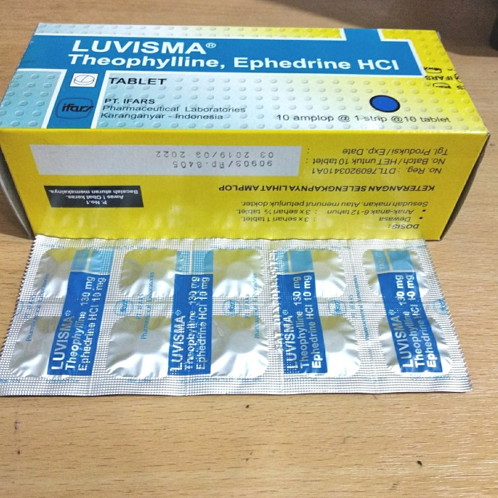 Luvisma Tablet 1 Strip Isi 10 - Obat Asma Sesak Nafas