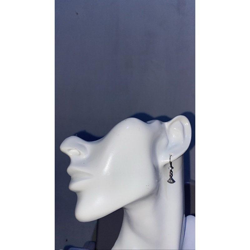 Anting dewasa perak/Anting perak kipas 925 asli
