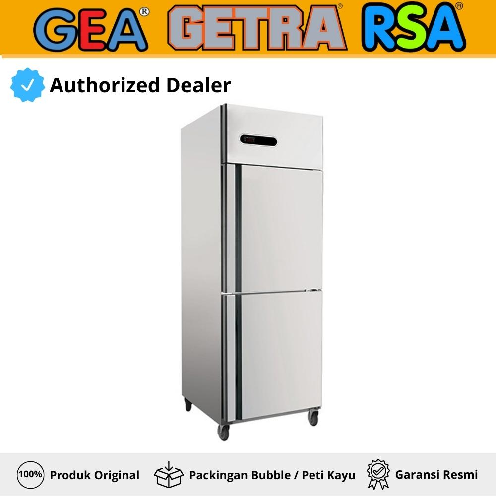 GEA URC-550-2DX Upright Chiller Stainless Kulkas 2 Pintu Restoran 500 Liter