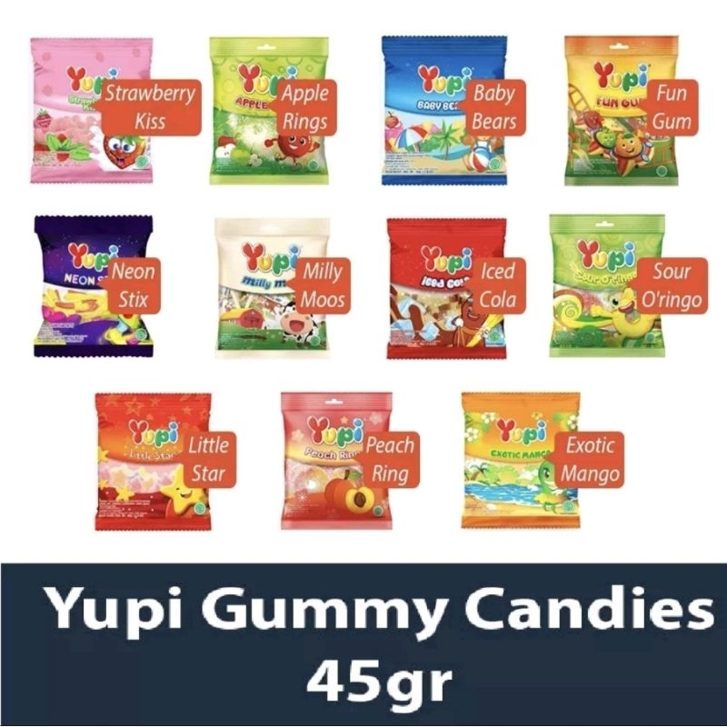 

Yupi gummy candies 45gr