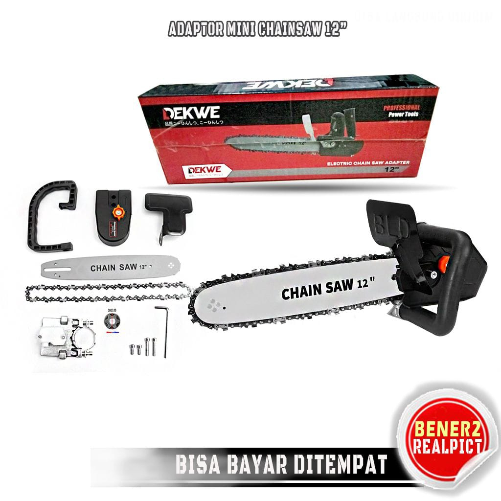 (BISA COD) DEKWE ADAPTOR MINI CHAINSAW MESIN GERINDA - DUDUKAN STAND CHAIN SAW 12 INCH HARGA PROM0