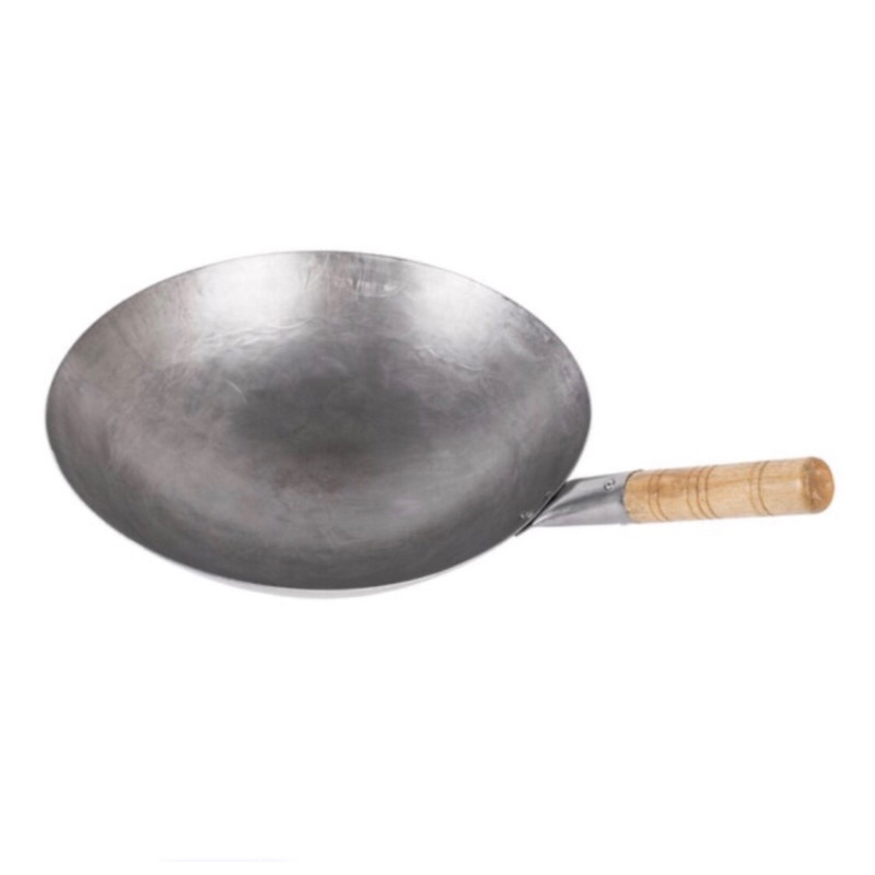 Wok wajan carbon steel 40cm 1 gagang kayu