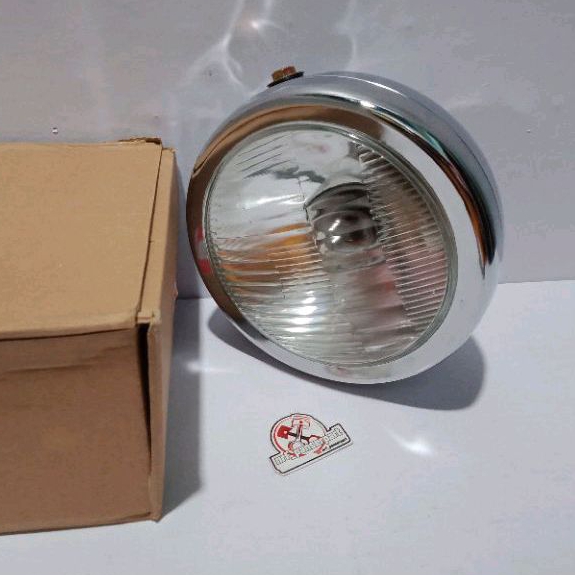 REFLEKTOR YB 100//LAMPU DEPAN BULAT/HEAD LAMP YB100/YB-100 TXK CHROOM