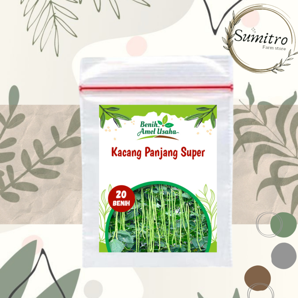 bibit benih sayuran kacang panjang isi 20 benih / benih kacang panjang super / bibit kacang panjang 