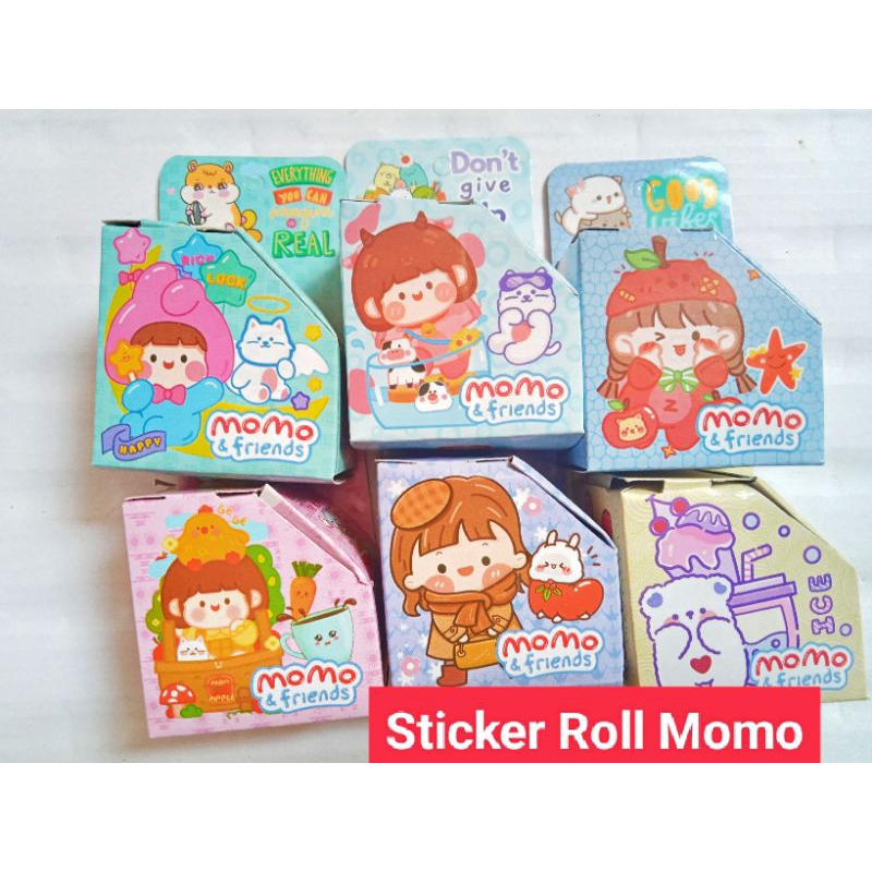 

Grosir 6pcs Sticker Rolling Momo Box