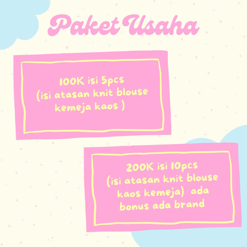 PAKET USAHA PAKAIAN